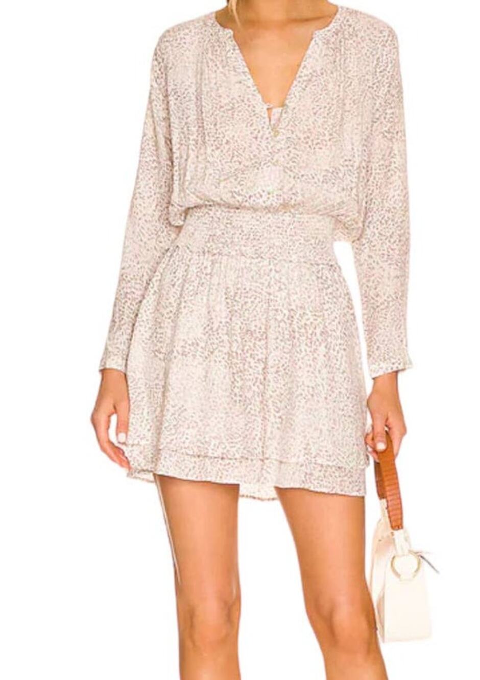 Rails Dress Jasmine watercolor leopard tan X-Small XS